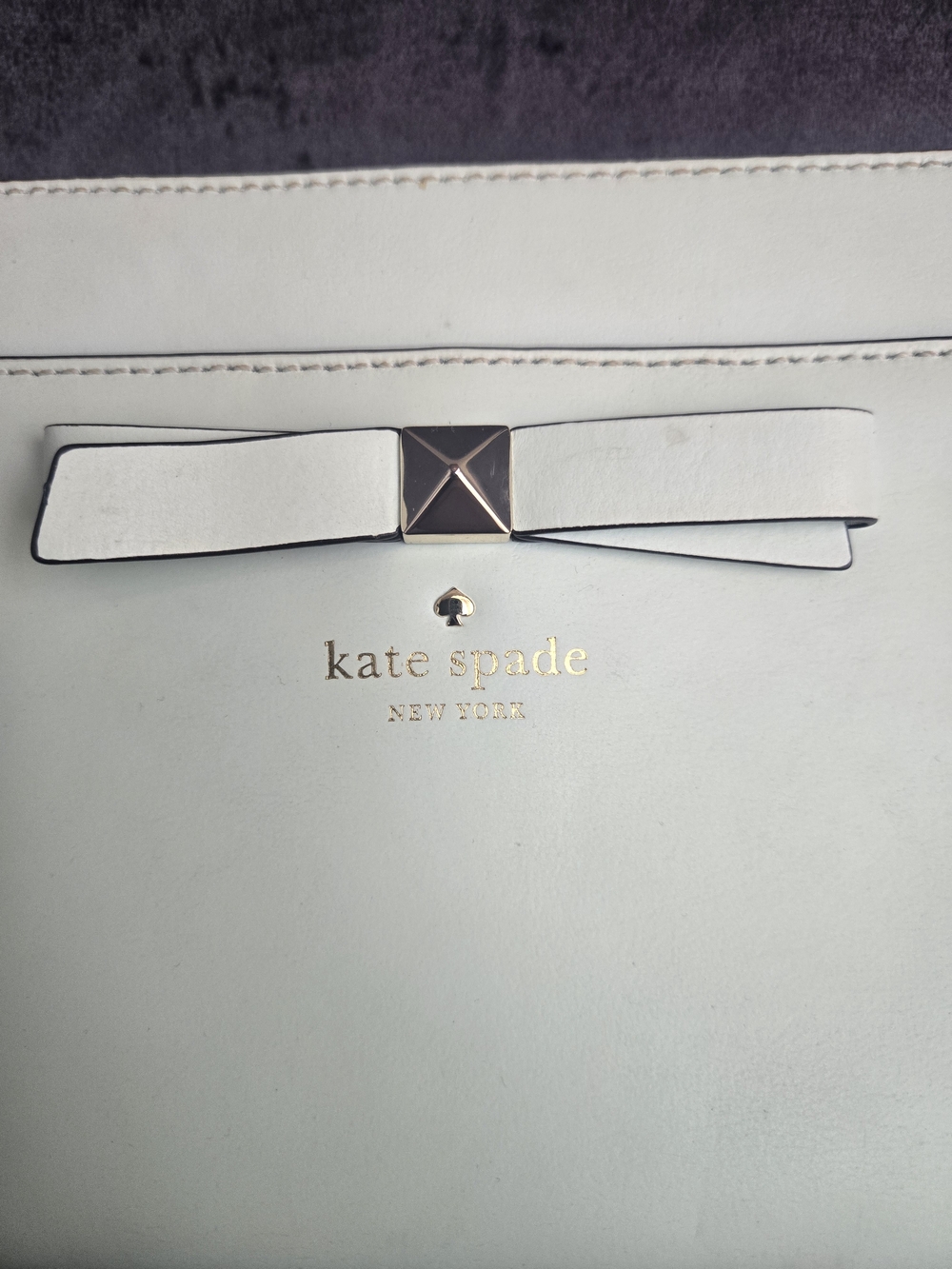 Kate Spade New York Mint Green Leather Bow Crossbody Bag Shoulder Chain Strap